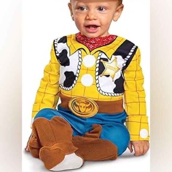 Disney Pixar baby boy Halloween costume Toy Story cowboy Woody (no hat) 6-12 mo - Picture 1 of 5